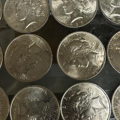Lot of 40 Peace Dollars U S COIN