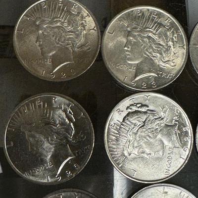 Lot of 4 PEACE DOLLARS U S COIN 1$ silver