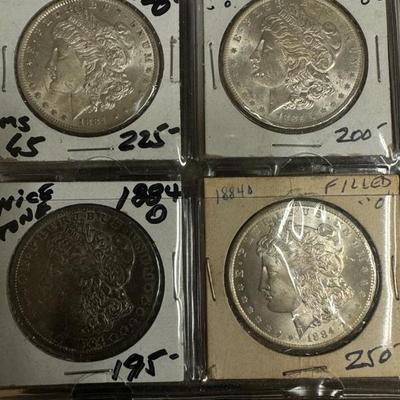 1884 O MORGAN BOTTOM LEFT NICE TONE U S COIN 1$ silver