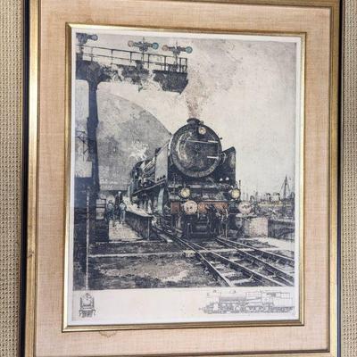 Colored Etching by Luigi Kasimir 35"x30" signed in pencil $500