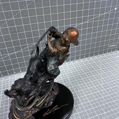Statue "What Homework" by Marc Pierce