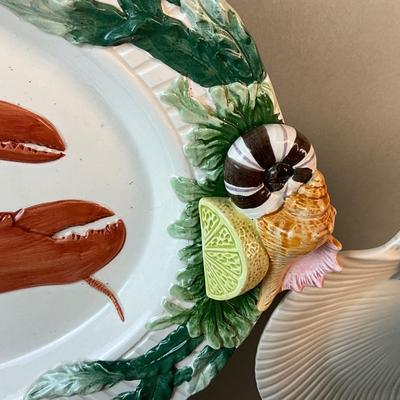 1177 Large Collections of Fitz & Floyd Lobster and Italian Bowls and Plates