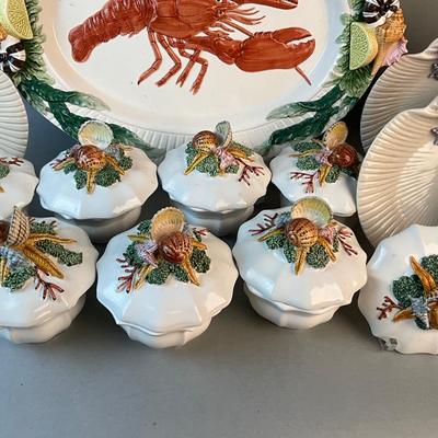 1177 Large Collections of Fitz & Floyd Lobster and Italian Bowls and Plates