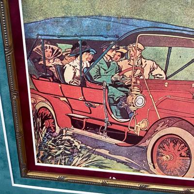 Framed Vintage Car Advertisement: The Great Arrow