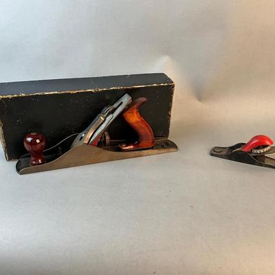 1189 Antique Montgomery Ward Iron Jack Plane 2" Cutter with Original Box