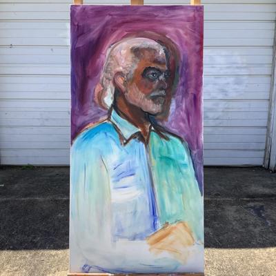 148 "Len" Portrait Oil on Canvas ny Ellen Into