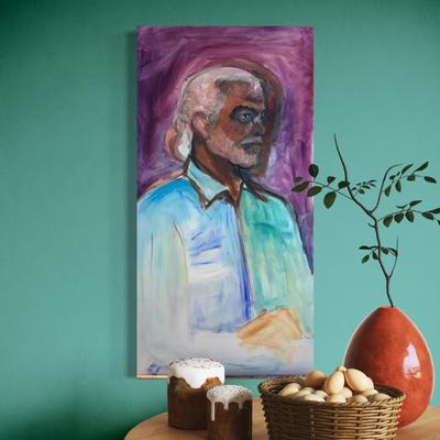 148 "Len" Portrait Oil on Canvas ny Ellen Into