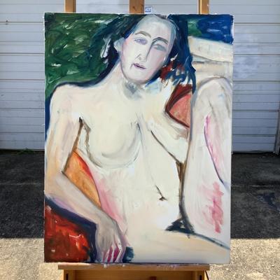 150 Original Oil on Canvas "Bobby 1" 1987 by Ellen Into