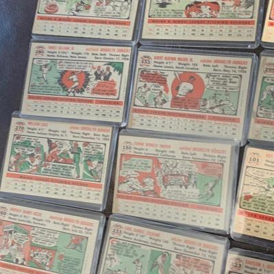 1956 Topps Brooklyn Dodgers Vintage Baseball Card Lot
