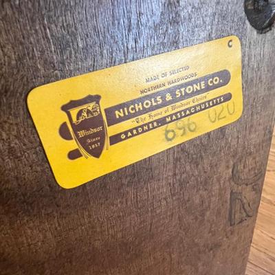 Large Nichols & Stone Co. Hardwood Curved Back Rocking