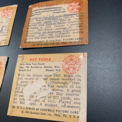 1950 Bowman Football Cards Lot