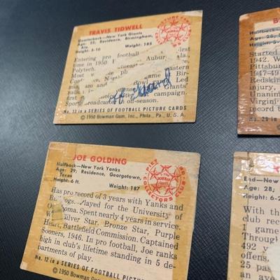 1950 Bowman Football Cards Lot