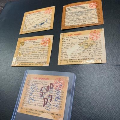 1950 Bowman Football Cards Lot