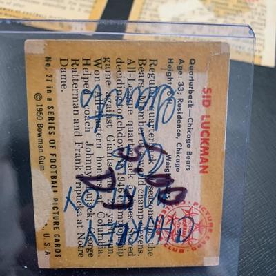 1950 Bowman Football Cards Lot