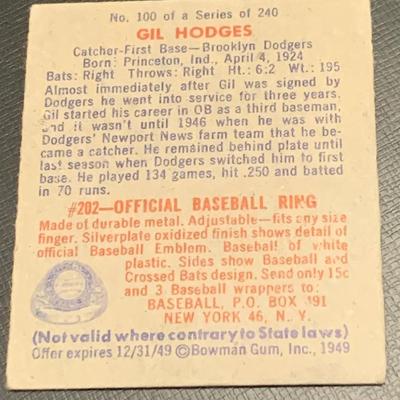 Ultimate Gil Hodges Vintage Baseball Card Collection