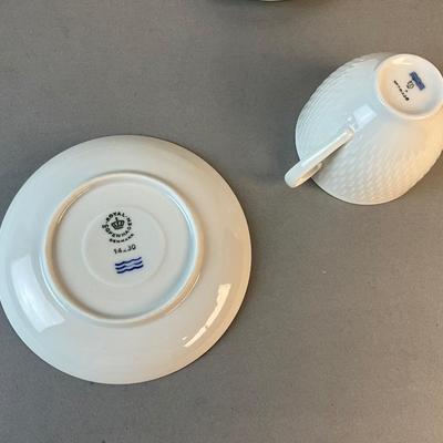 1214 Royal Copenhagen Demitasse Cup & Saucer with Ironstone Molds
