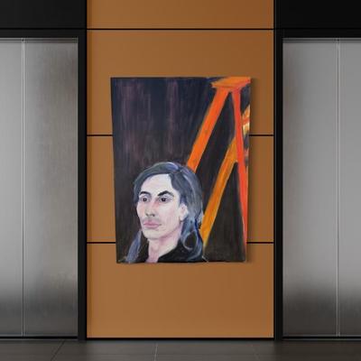 158 "Tony" 1994 Oil on Canvas by Ellen Into