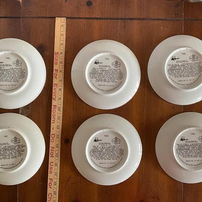Set of 6 WWF bird plates circa 1985, 1986
