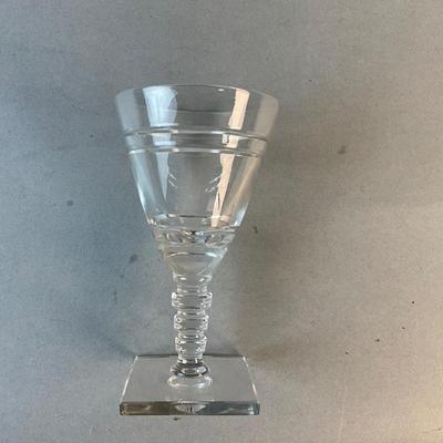 1222 Two Sets of Stuart Crystal Goblets