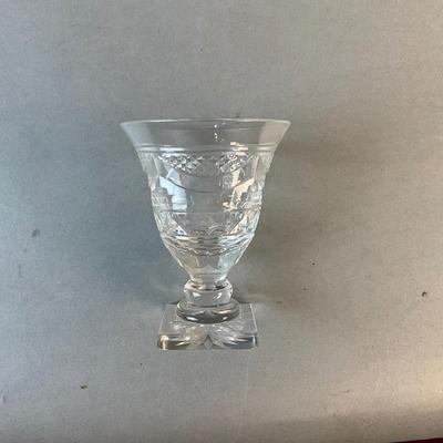 1222 Two Sets of Stuart Crystal Goblets