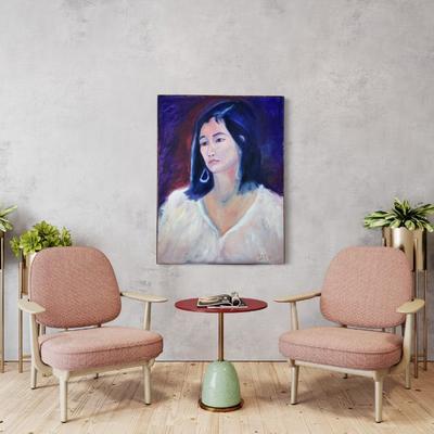 161 "Model Rosanne" Oil on Canvas by Ellen Into