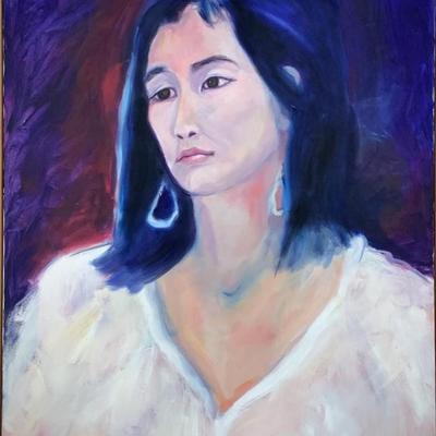 161 "Model Rosanne" Oil on Canvas by Ellen Into