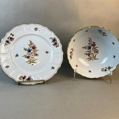 1224 Vintage Italian Floral Platter and Bowl Set