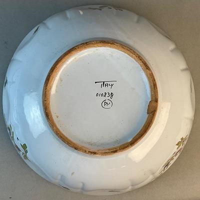 1224 Vintage Italian Floral Platter and Bowl Set