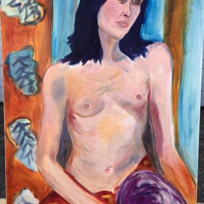 162 "Mona" Nude 1993 Oil on Canvas by Ellen Into