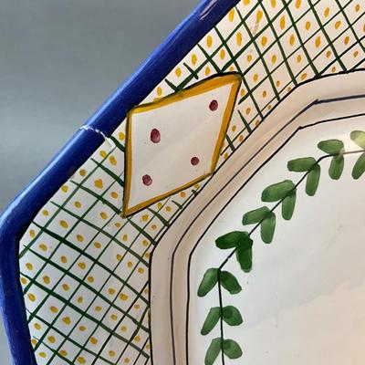 1225 Portuguese FFA Malveira Marques Handpainted Platter and Mug