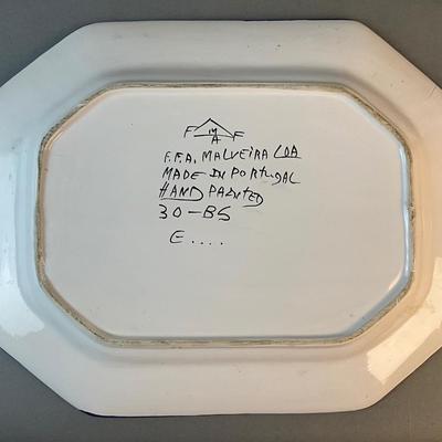 1225 Portuguese FFA Malveira Marques Handpainted Platter and Mug