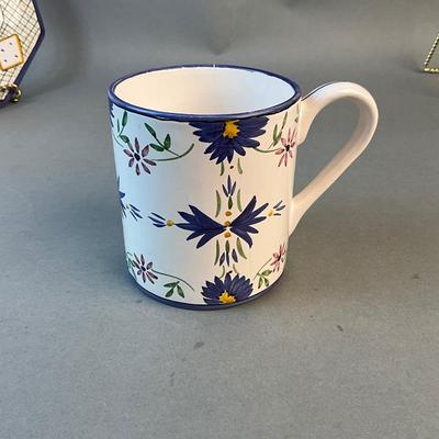 1225 Portuguese FFA Malveira Marques Handpainted Platter and Mug