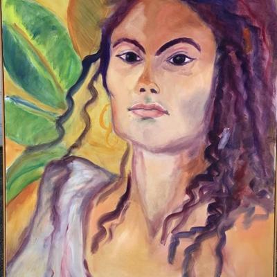 163 "Ginger" 1992 Oil on Canvas by Ellen Into