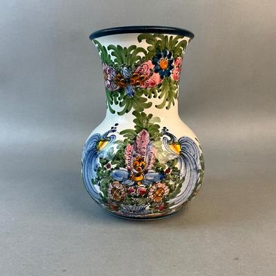 1227 Vintage Skyros Handpainted Floral Greek Vase