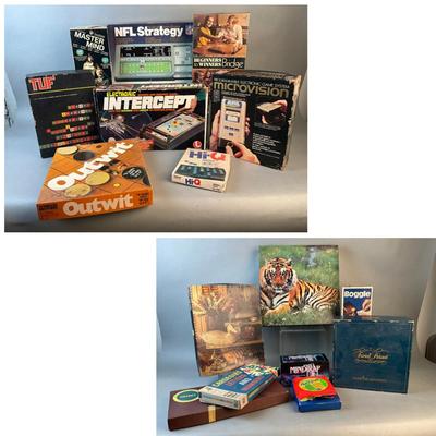1233 Large Lot of Vintage Board Games, Puzzles and more