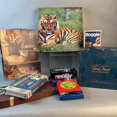 1233 Large Lot of Vintage Board Games, Puzzles and more