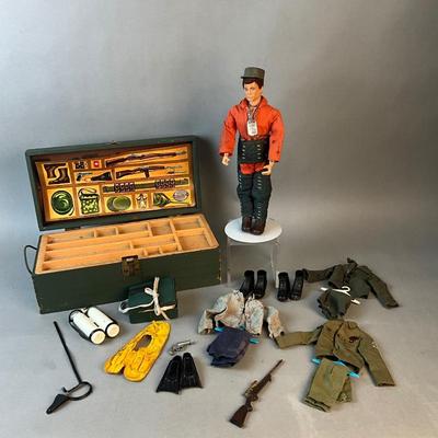 1236 Vintage 1964 GI JOE Doll with Accessories and Case