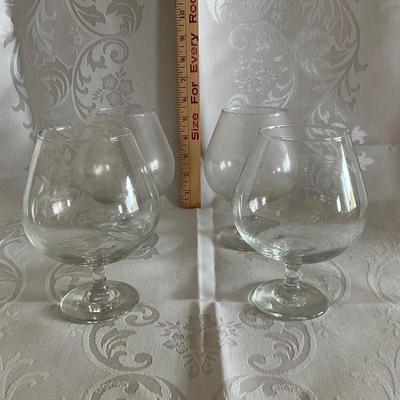 Set of 4 glass Brandy snifters