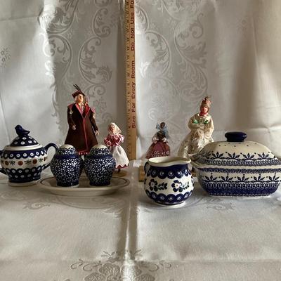 Lot of Boleslawiec Pottery & Polish Figurines