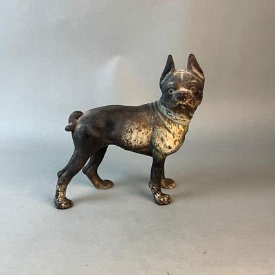 1245 Antique Hubley Cast Iron Dog Doorstop