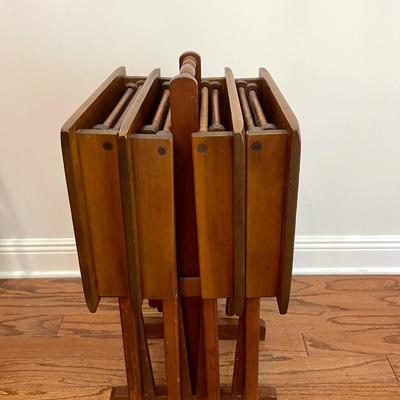 Vintage Folding Table~ Set Of 4