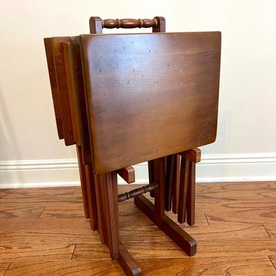 Vintage Folding Table~ Set Of 4