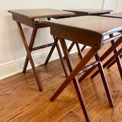 Vintage Folding Table~ Set Of 4