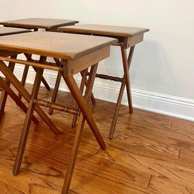 Vintage Folding Table~ Set Of 4