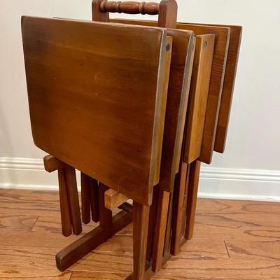 Vintage Folding Table~ Set Of 4