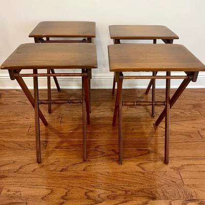 Vintage Folding Table~ Set Of 4
