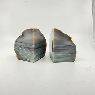 1271 Pair of Agate Bookends