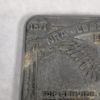 1871 - 1982 NRA Leadership Award Belt Buckle
