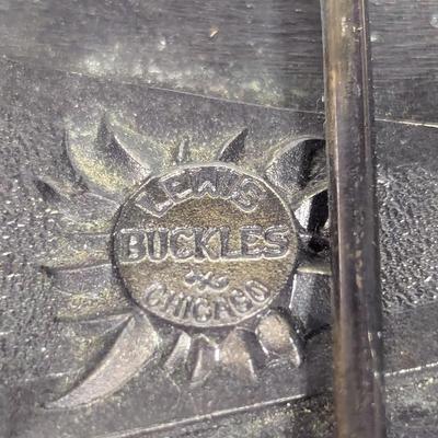 Vintage Colt Revolvers Horse Eagle Shield Belt Buckle - Lewis Buckles Chicago