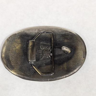 Vintage Colt Revolvers Horse Eagle Shield Belt Buckle - Lewis Buckles Chicago